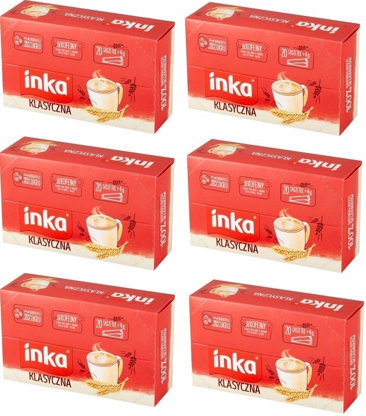 Kawa Inka 6x Klasyczna Zbożowa Stick 20x4G - Ceny i opinie - Ceneo.pl