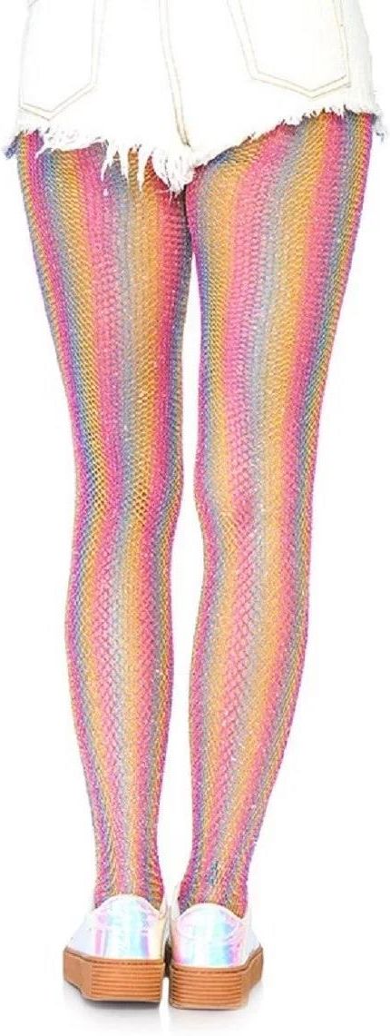 Tights Rajstopy Tęczowe rajstopy Lurex Rainbow Fishnet Tights, Rozmiar: UNIWERSALNY ...