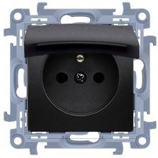 Zdjęcie Kontakt-Simon Gniazdo Pojedyncze Ip44 Klapka Czarna Cgz1Bc.01/49 Czarny Mat Simon10 (1236872) - Bystrzyca Kłodzka