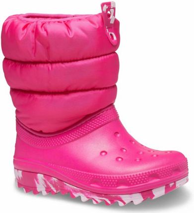 Dziecięce Śniegowce Crocs Classic Neo Puff Boot K 207684-6X0 – Różowy