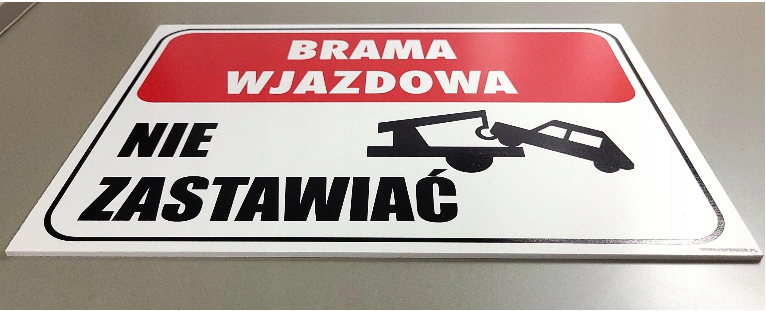 Tabliczka Brama Wjazdowa Nie Zastawiać 60X40cm - Ceny I Opinie - Ceneo.pl