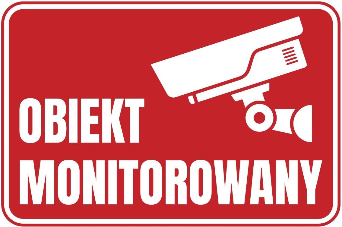 Tabliczka Obiekt Monitorowany 30X20cm - zdjęcie 2 Tabliczka Obiekt Monitorowany 30X20cm