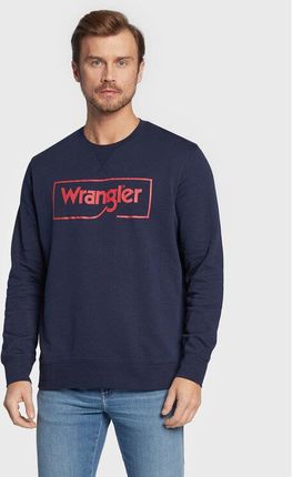 Wrangler Bluza Frame Logo W662HA114 112320240 Granatowy Regular Fit