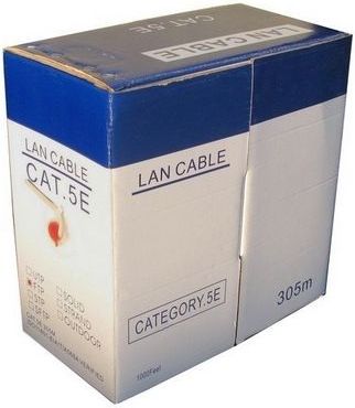 Nowe 4World Kabel instalacyjny skrętka zewnetrzny UTP, 4x2, kat. 5e, drut 305m, miedź, czarny (06557)