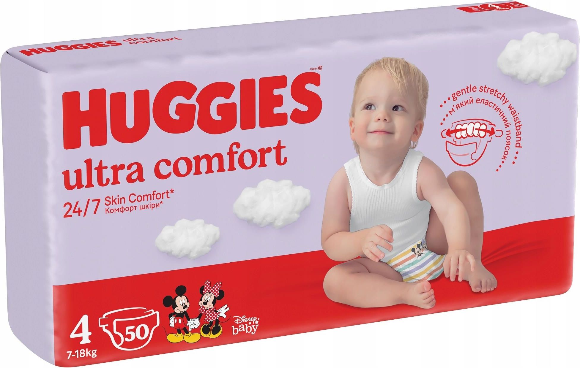 Huggies Ultra Comfort 4, pieluchy jednorazowe dla dzieci, 50 szt.