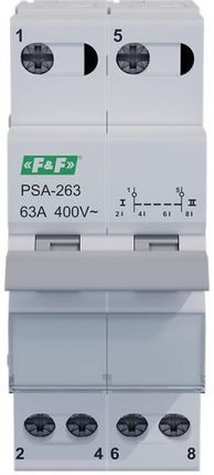 F&F Przełącznik Modułowy Sieć Agregat 1-0-2 63A PSA263