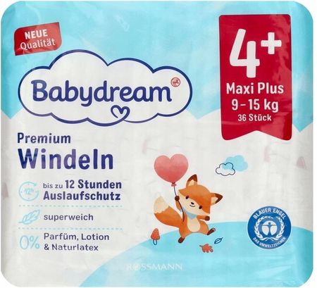 Babydream Premium pieluszki Maxi+ 9-15kg 36szt.