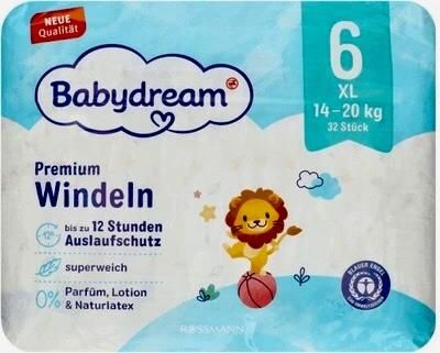 Babydream Pieluchy Premium XL 6 32szt.
