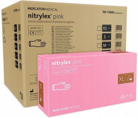 Rękawice Nitrylowe Nitrylex Pink 100 Szt XL 10 szt