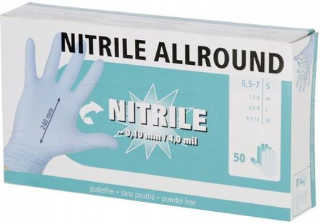 Rękawiczki nitrylowe Nitrile Allround M