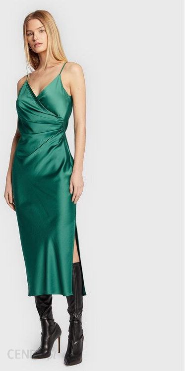 Imperial Sukienka koktajlowa AB5MEBA Zielony Slim Fit - Ceny i opinie -  