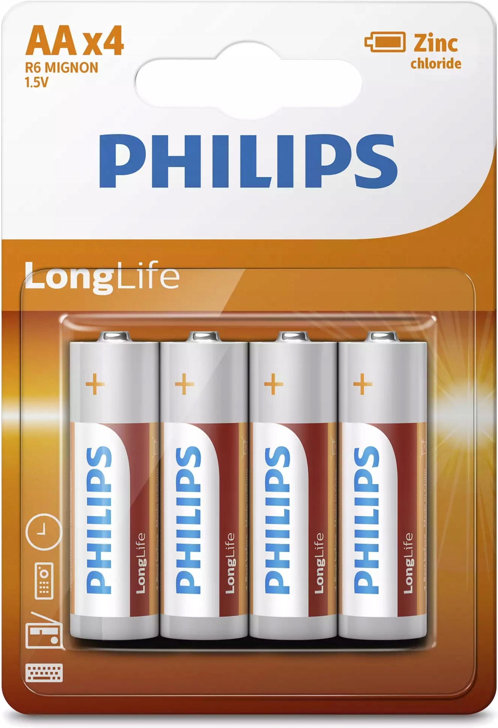Philips 48X Baterie R6 Aa Longlif Cynkowo-Chlorowe - Ceny i opinie na ...