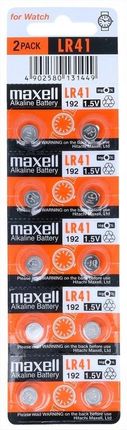 Maxell Bateria Lr41 Ag3 Gp192 Sr41 1,5V - 10 Sztuk