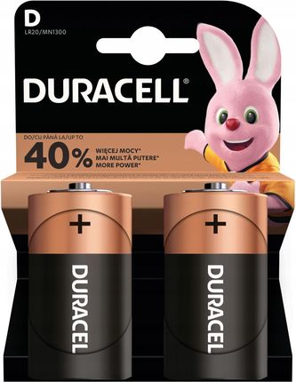 Duracell D (Lr20) 2 Szt. Alkaliczna Bateria
