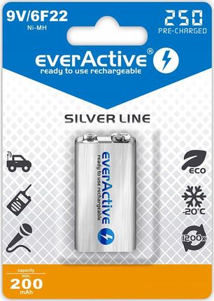 Everactive Akumulatorek 9V Silver Line 200 Mah