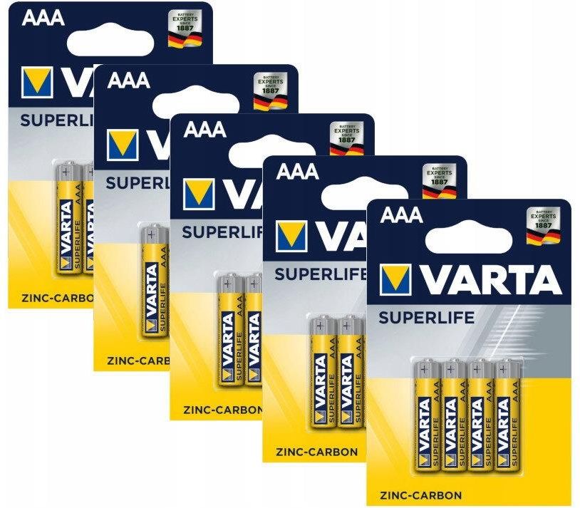 Varta Bateria R03 Aaa Lr03 Superlife 20Sztuk - Ceny i opinie na Ceneo.pl