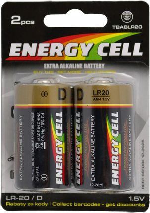 Energy Cell Bateria Alkaliczna D (Lr20) 2 Szt.