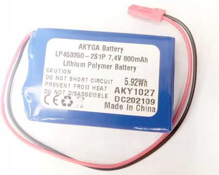 Akyga Akumulator Li-Poly 800Mah 7,4V Jst-2 9X33X50Mm
