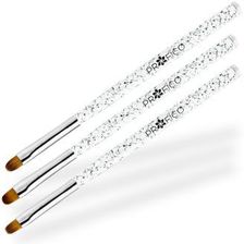 Zdjęcie Zestaw Pędzli do Żelu White Marble - 3szt - Prusice