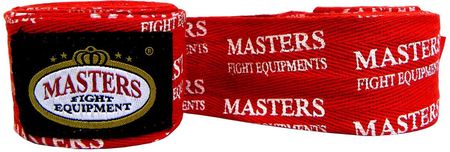 Masters Fight Equipment Masters Taśmy Bokserskie Bawełniane Bb1 3N1 Czerwony