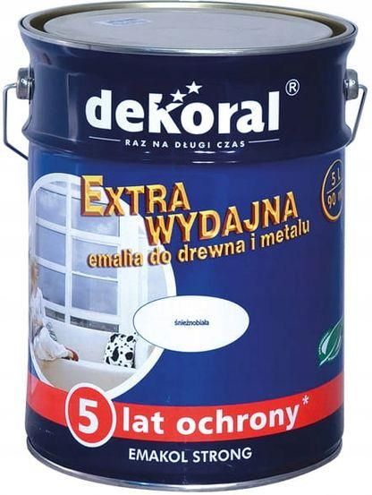 Farba Dekoral Emalia Emakol Strong Śnieżnobiały 5l - Opinie i ceny na ...
