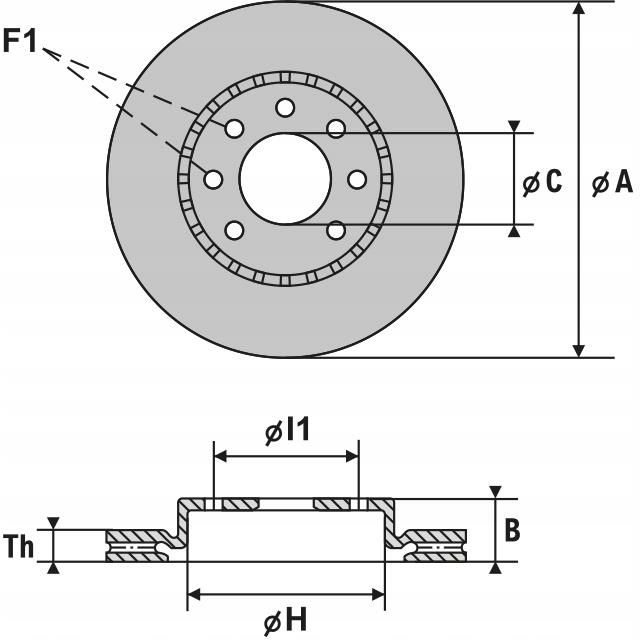 ROTINGER Set Di 2 Dischi Freno Posteriori Con Rivestimento Anticorrosione - RT 1640-GL T6 - Diametro 286mm - 2