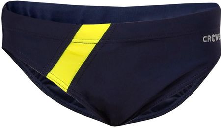 CROWELL Kąpielówki pływackie dla chłopca Crowell Oscar granatowo-żółte  Niebieski