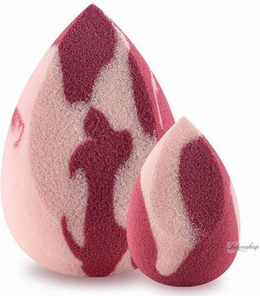 Boho Beauty - Makeup Sponge - Zestaw 2 gąbek do makijażu - Pinky Berry Medium Cut + Mini Cut