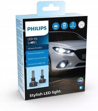 Philips Żarówka Led Ultinon Pro3022 6000K H1 2szt. 11258U3022X2