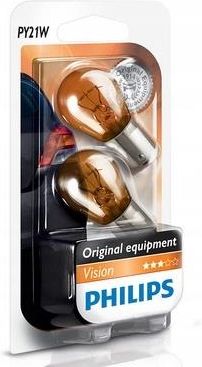 PHILIPS PY21W 12496SVB2 ARGENTO 12V VISION FRECCE SILVERVISION - Foto 7