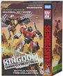 TRANSFORMERS F1208, Toys Generations Kingdom Battle Across Time Collection klasa Deluxe WFC-K42 Sideswipe i maksymalny Skywarp, wiek 8 lat i więcej, 1