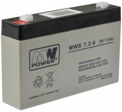 Mw Power Akumulator Żelowy 6V 7.2 Ah Do Zabawek MWS726