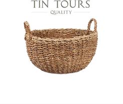 Zdjęcie Tin Tours Kosz Okrągły Z Trawy Morskiej 38X38X18 24H Cm Con 2727.M - Piekary Śląskie