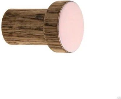 Dot Manufacture Wieszak Ścienny Simple Drewniany Emaliowany Jasny Różowy Olej Przyciemniający (W_04Jrop)
