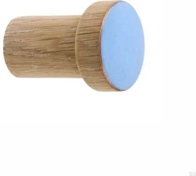 Dot Manufacture Wieszak Ścienny Simple Drewniany Emaliowany Jasny Niebieski Olej Biały (W_04Jnob)