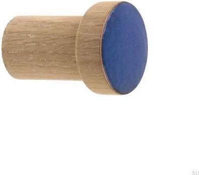 Dot Manufacture Wieszak Ścienny Simple Drewniany Emaliowany Niebieski Ciepły Olej Biały (W_04Ncob)
