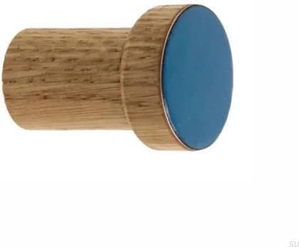 Dot Manufacture Wieszak Ścienny Simple Drewniany Emaliowany Chłodny Niebieski Olej Bezbarwny Półmat (W_04Cnobp)