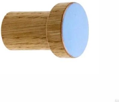 Dot Manufacture Wieszak Ścienny Simple Drewniany Emaliowany Jasny Niebieski Olej Bezbarwny Półmat (W_04Jnobp)