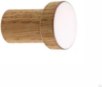 Dot Manufacture Wieszak Ścienny Simple Drewniany Emaliowany Biały Olej Bezbarwny Półmat (W_04Biobp)