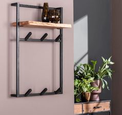 Zdjęcie Nl Home Wieszak Z Drewnianą Półką Liam 51X30Cm Akacja (Nl1258615) - Wisła