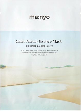 ma:nyo Galac Niacin Essence maska rozświetlająca w płacie o działaniu nawilżającym 30 g