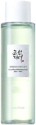 Beauty Of Joseon Green Plum Refreshing Toner AHA + BHA tonik delikatnie złuszczający do codziennego użytku 150 ml