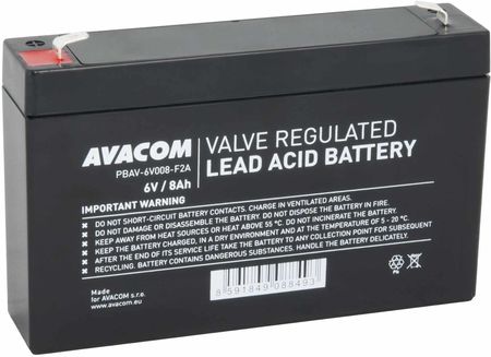 Avacom Baterie 6V 8Ah F2 (Pbav-6V008-F2A) (PBAV6V008F2A)