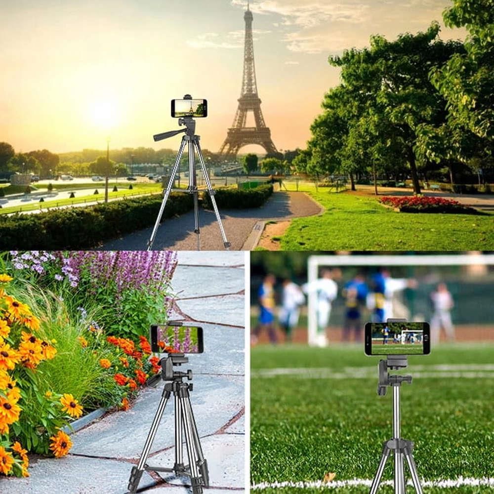 Statyw Tripod Alogy Lekki Z Pilotem I Torbą Uchwyt Na Smartfon, Telefon, Aparat Do Zdjęć 105Cm 4W1