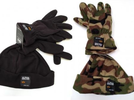 Alpha Industries Polarowy komplet czapka i rękawiczki 118952