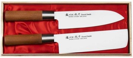 Satake Cutlery St Masamune Zestaw Nóż Santoku + Nakiri (Hg8782)