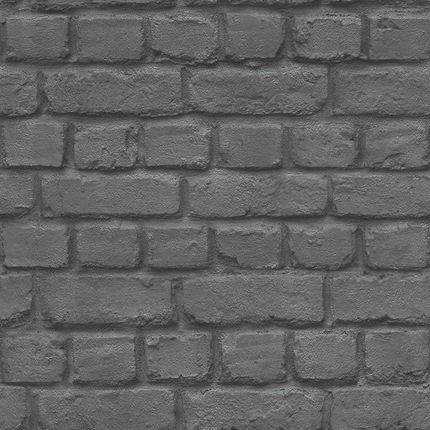 Rasch Tapeta Czarna Cegła Mur Kamień Efekt Jak 3D