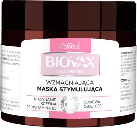 Lbiotica Biovax Niacynamid Wzmacniająca Maska Stymulująca 250 Ml