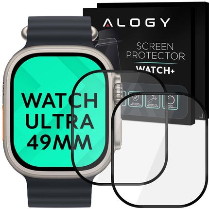 2X Elastyczne Szkło 3D Alogy Screen Protector Pro+ Do Apple Watch Ultra 49mm Black