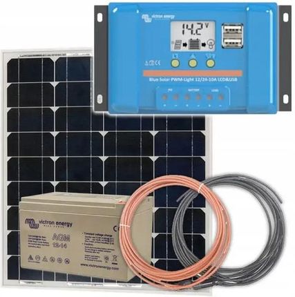 Victron Energy Zestaw Panel Słoneczny 30W Akumulator Regulator 1004